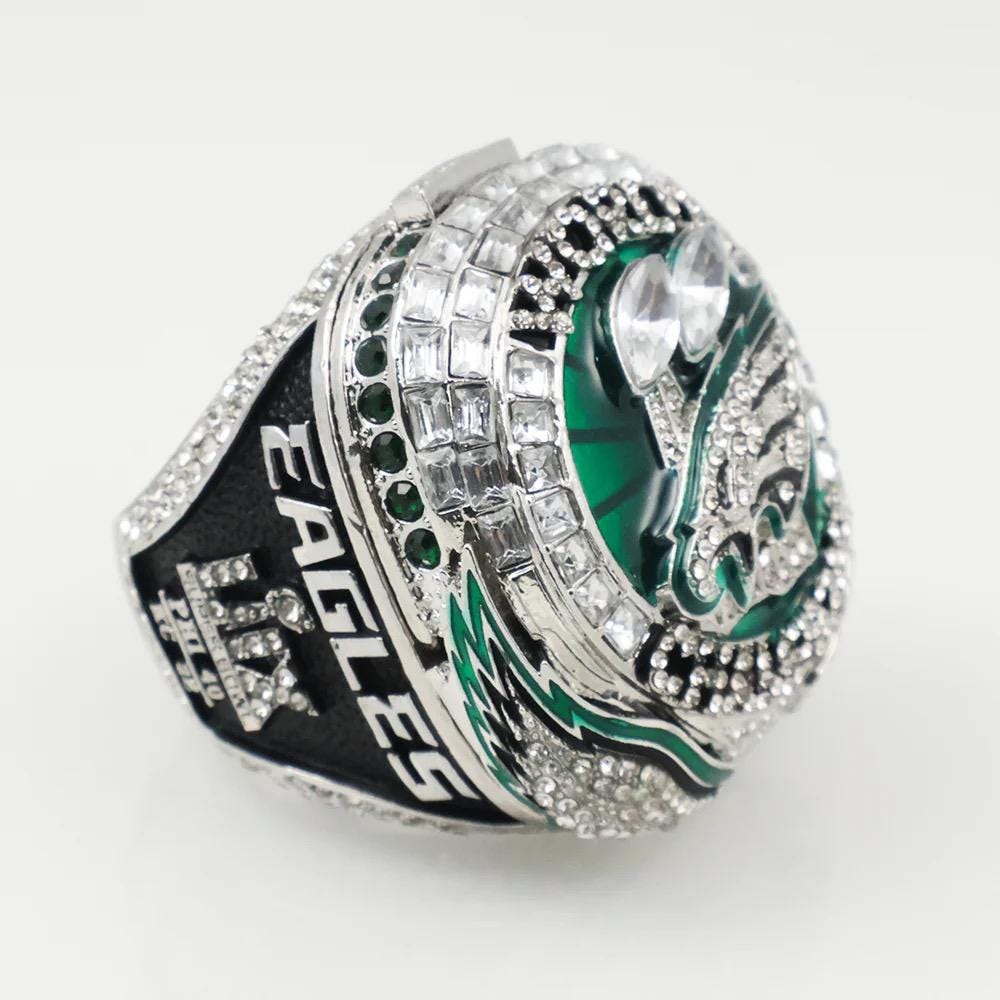 Ring with 'Eagles' branding on a white background